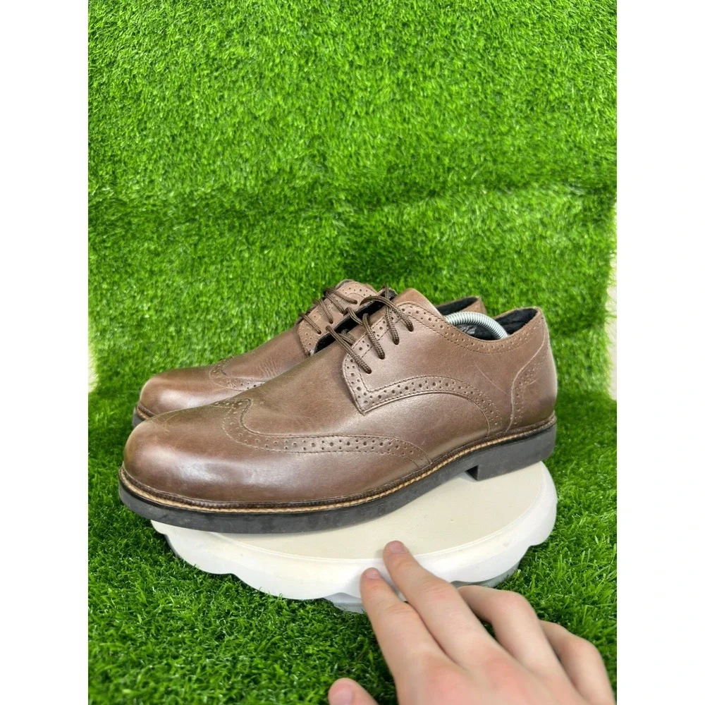 Apex LT710M Men's Oxford Dress Shoe Wingtip Brown Size 11.5 M